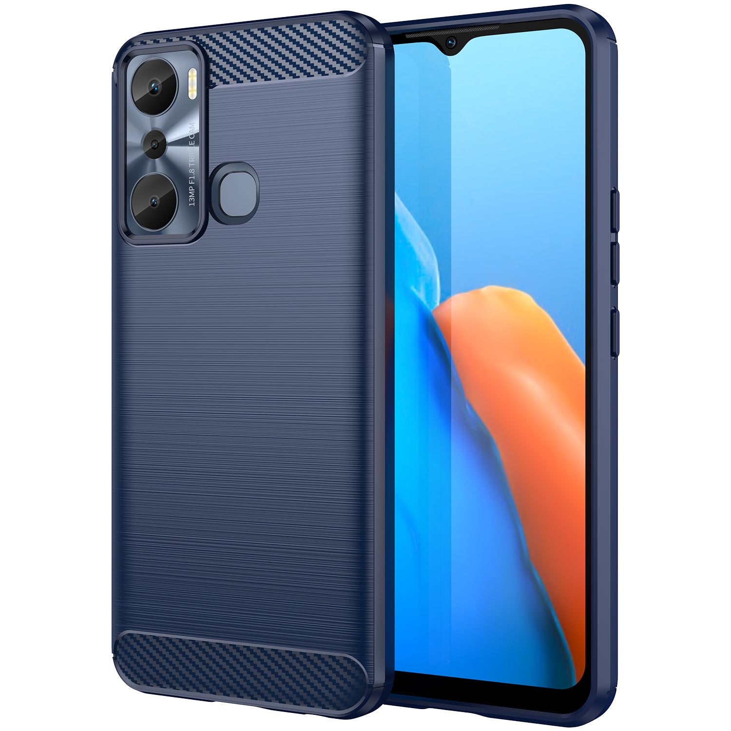 For Infinix Hot 20i 4G Carbon Fiber Texture Phone Case Soft TPU Brushed Surface Anti-Fingerprint Cover For Infinix Hot 20i 4G Carbon Fiber Texture Phone Case Soft TPU Brushed Surface Anti-Fingerprint Cover